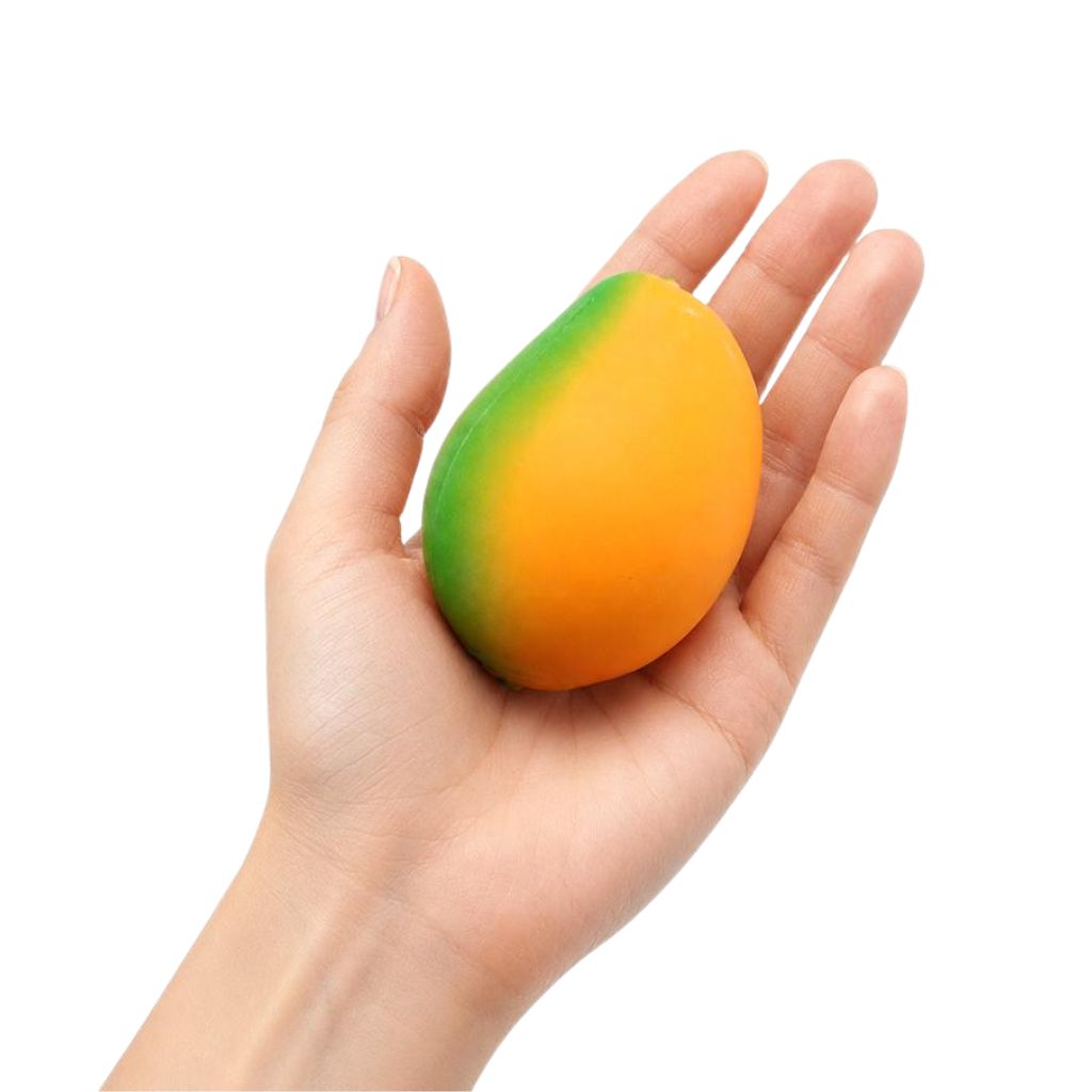 Hand Holding Squishy Squeeze Fruit Series Mango