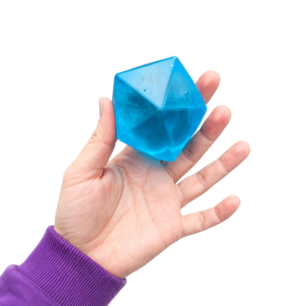 Hand Holding Translucent Gems