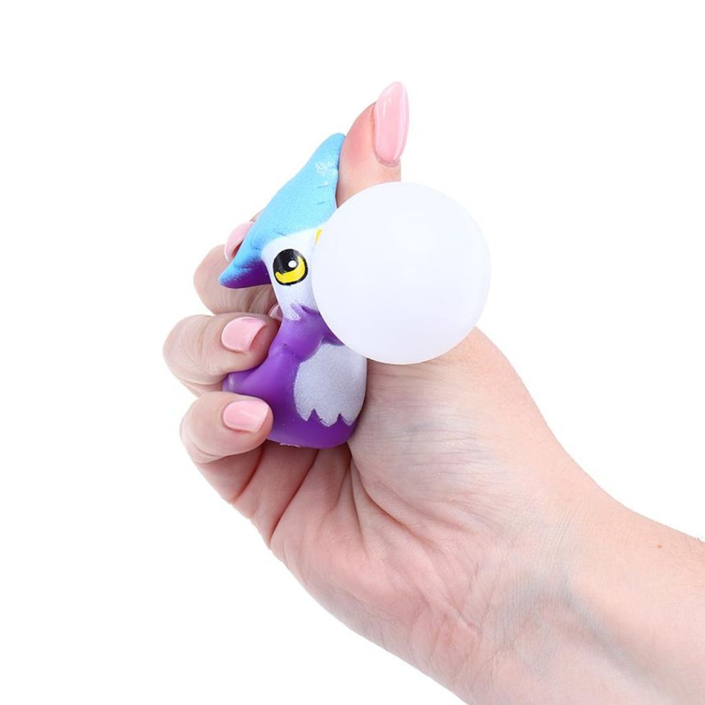 Hand Squishing Squishy Squeeze Bubble Owl