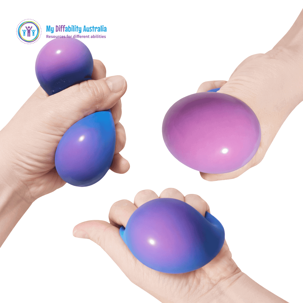 Hands Showing that its squeezing colour change stress ball 6.5 cm