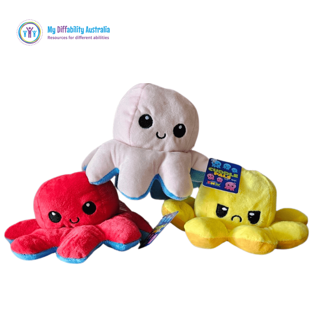 Happy or Sad Reversible Octopus Plushie