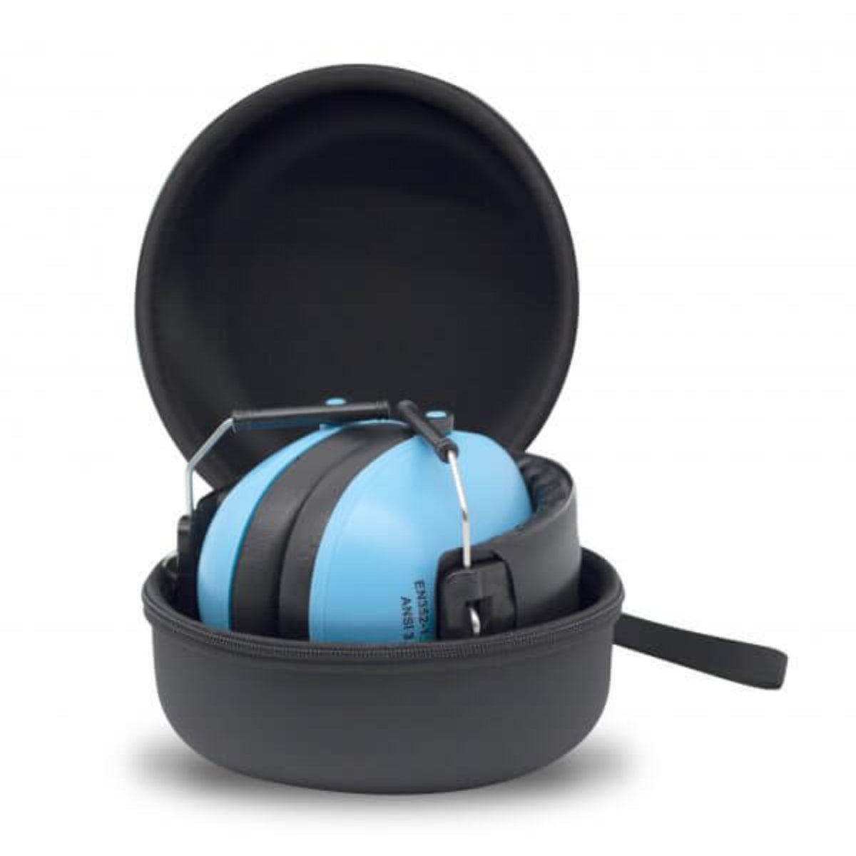 Open Hard Carry Case with Ear Muffs Inside