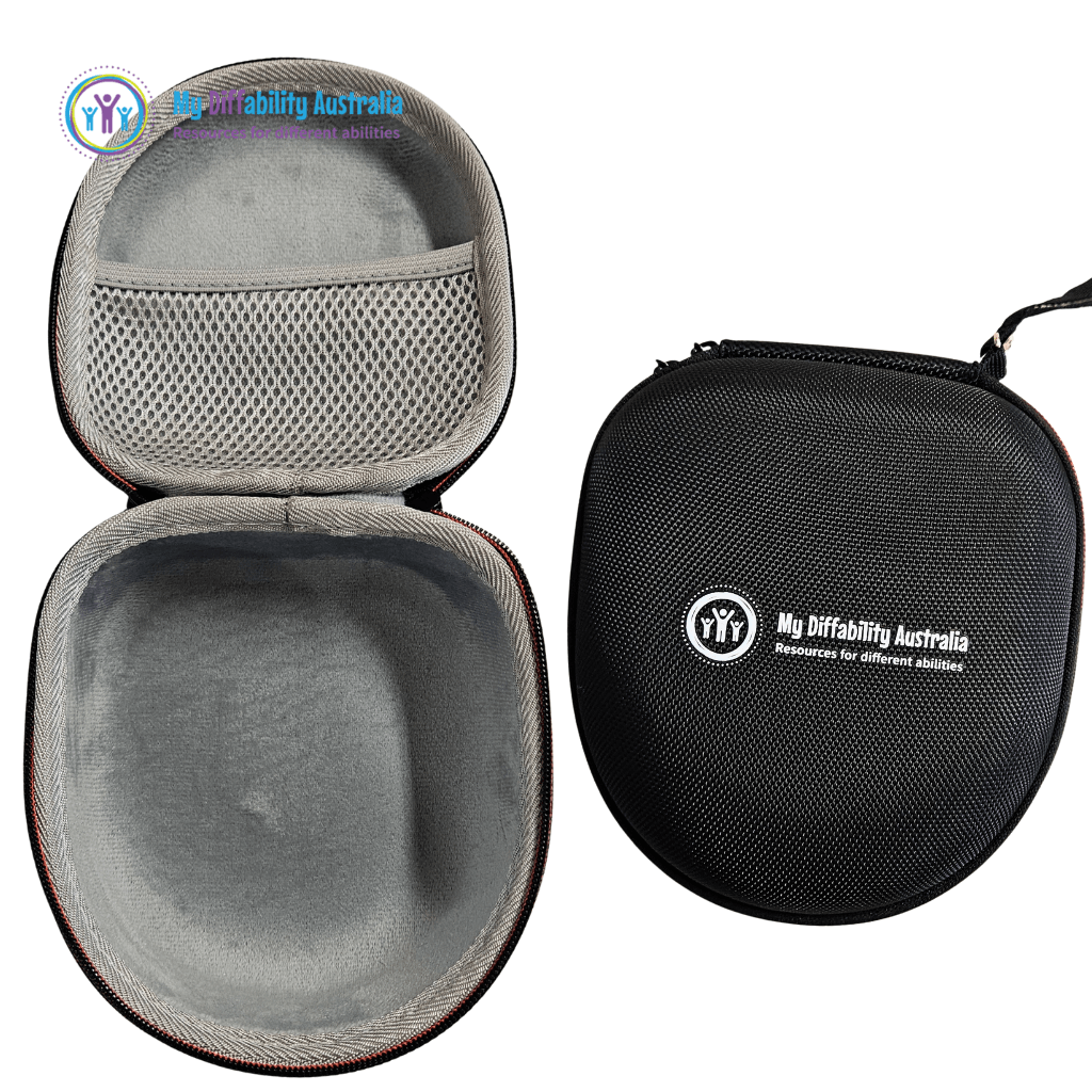 Hard carry case showing soft interior and additional storage