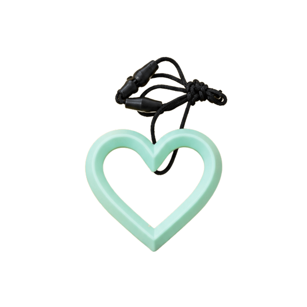 Heart Shaped Chewable Pendant Mint Green