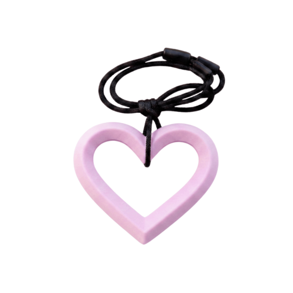 Heart Shaped Chewable Pendant Pale Pink