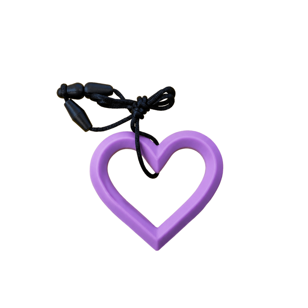 Heart Shaped Chewable Pendant Violet