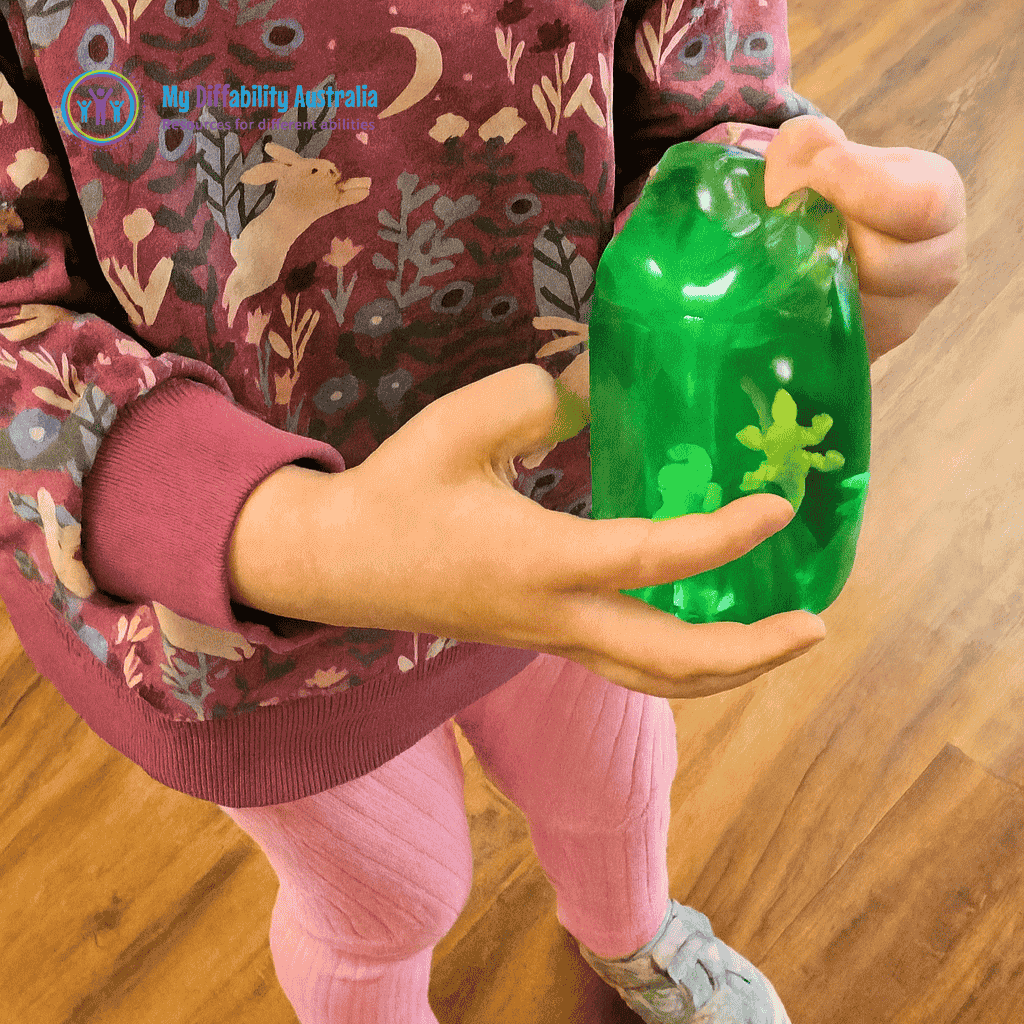 Kid Standing While Holding Water Snake Fidget Toy