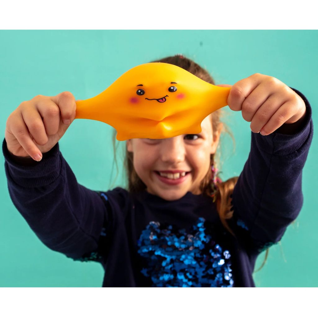Kid Stretching the Stress Toy