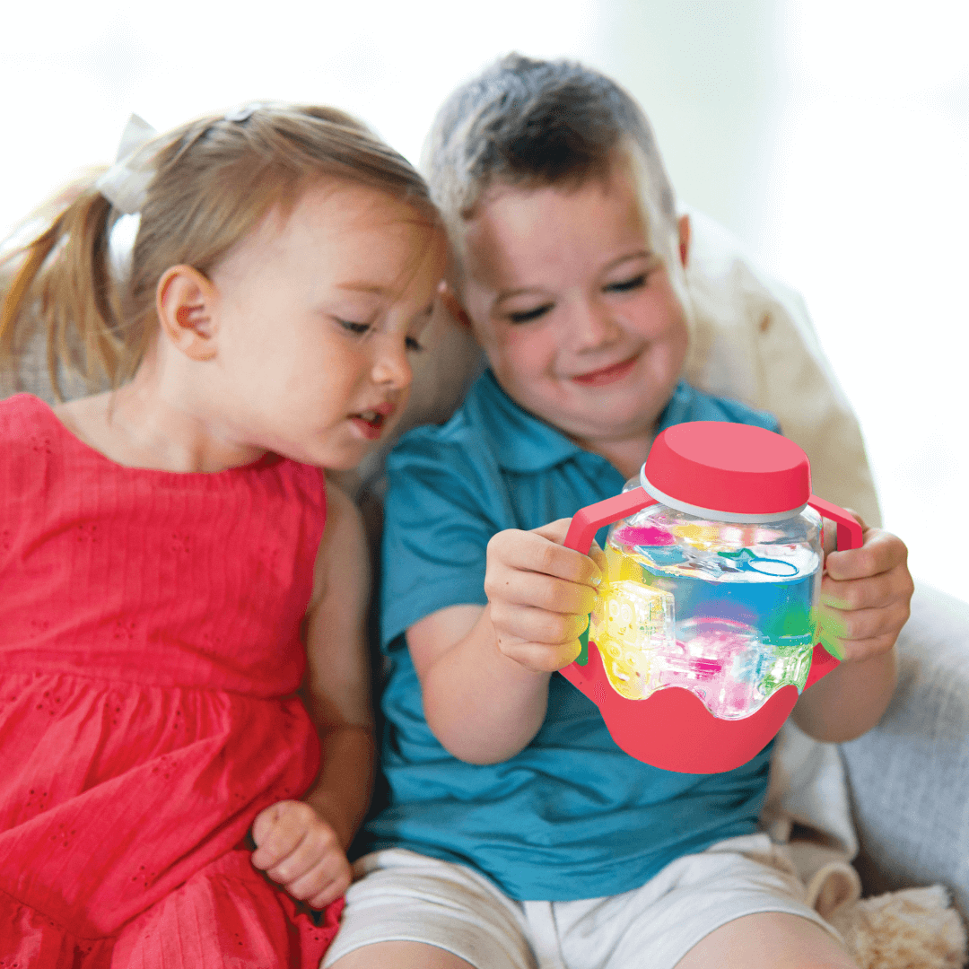 Kids Playing Sensory Play Jar