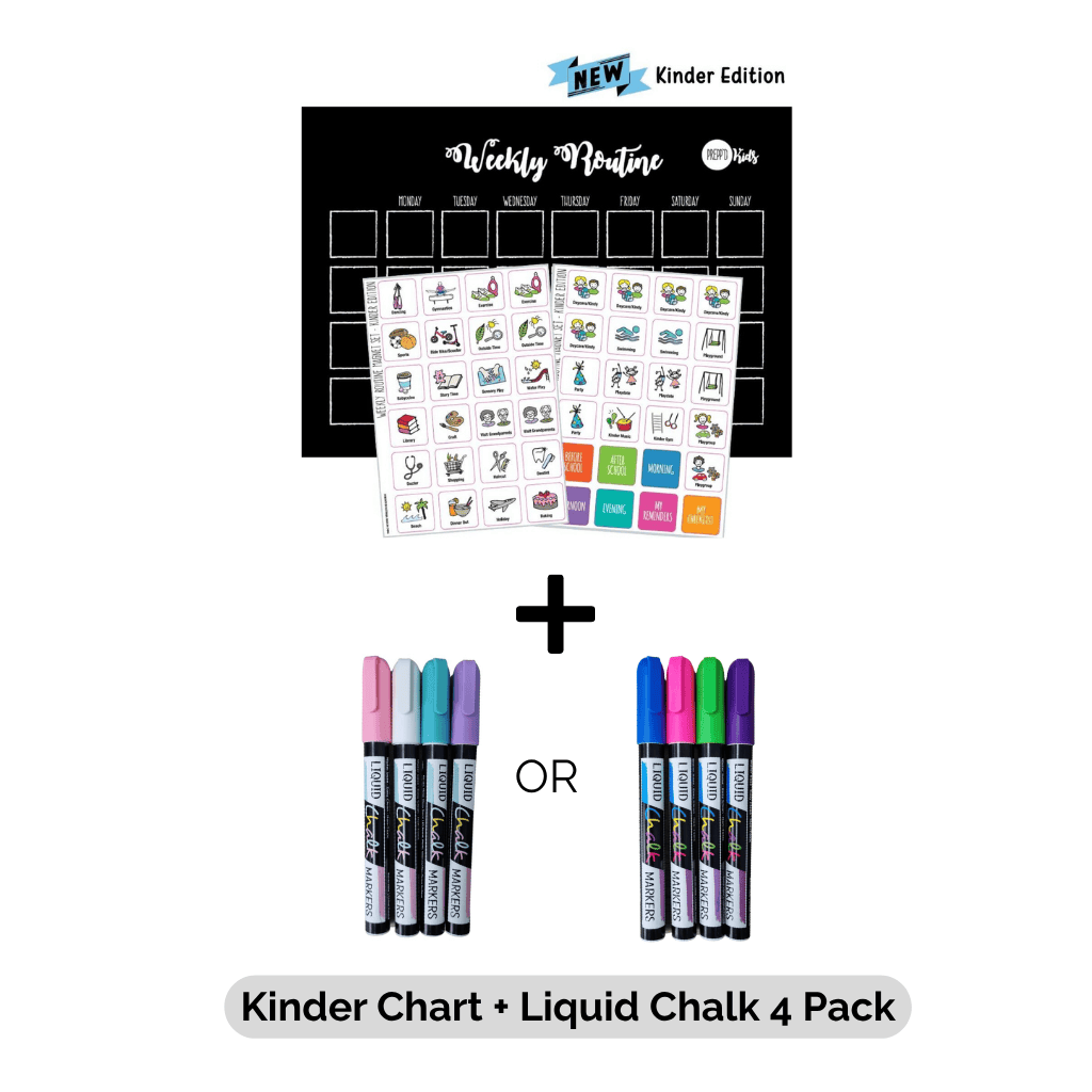 Kinder Chart Plus Liquid Chalk 4 Pack bundle