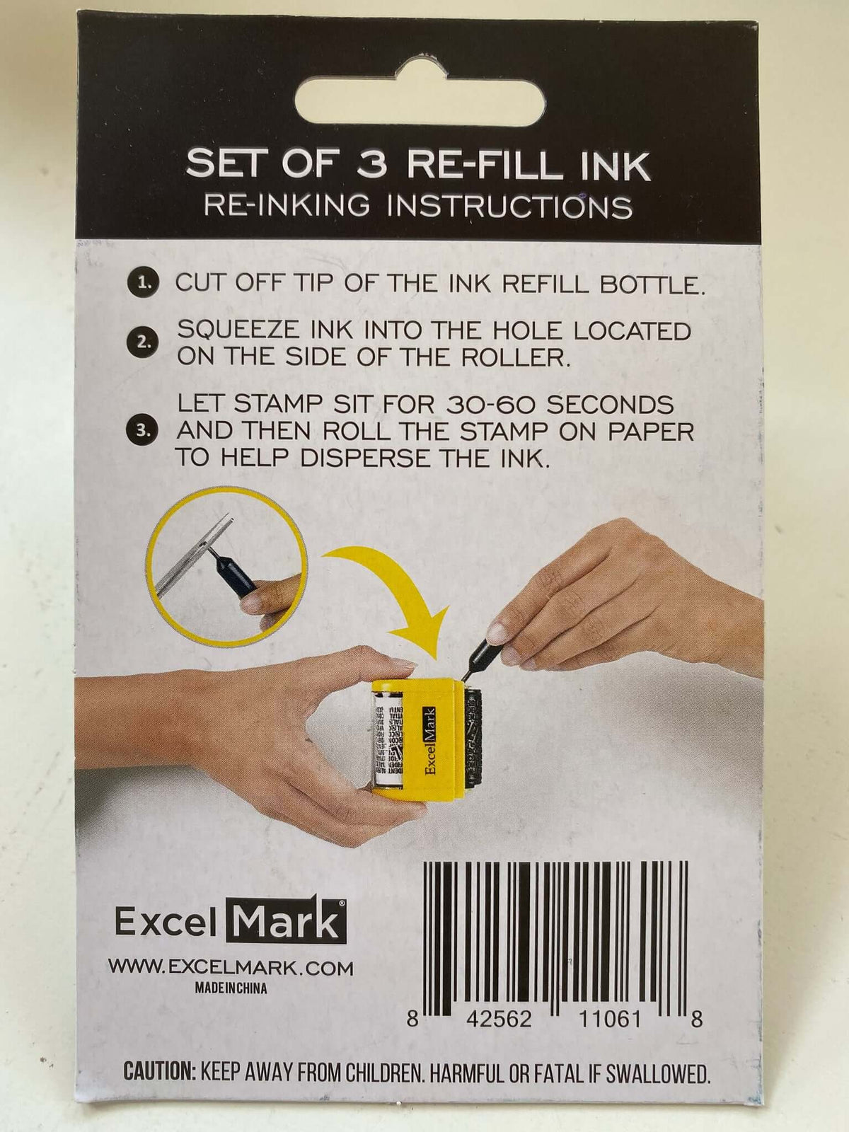 LegiLiner Roller Stamp Ink Refill Packaging Back View
