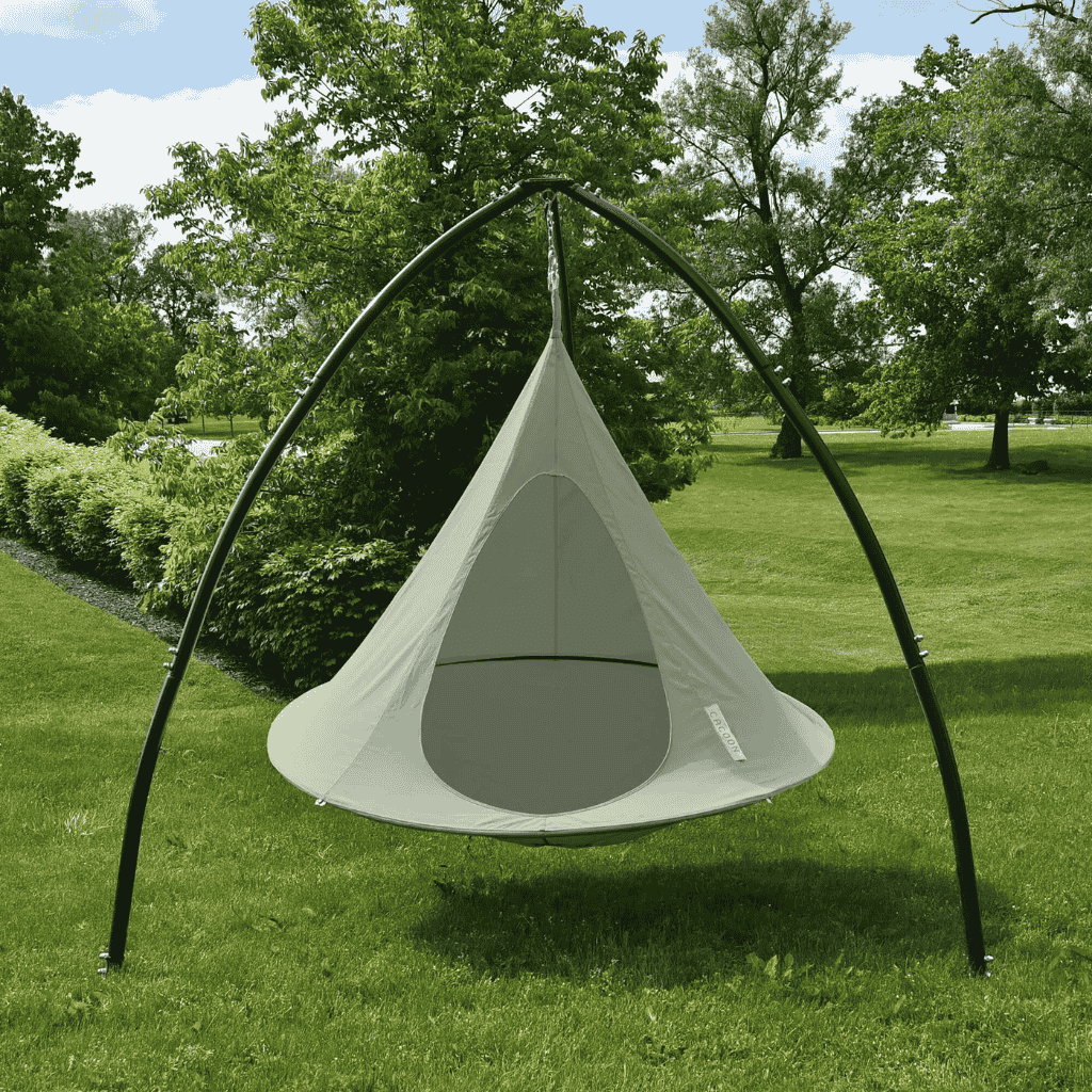 Lifestyle Photo of Double Cacoon Khaki Placed Outdoors