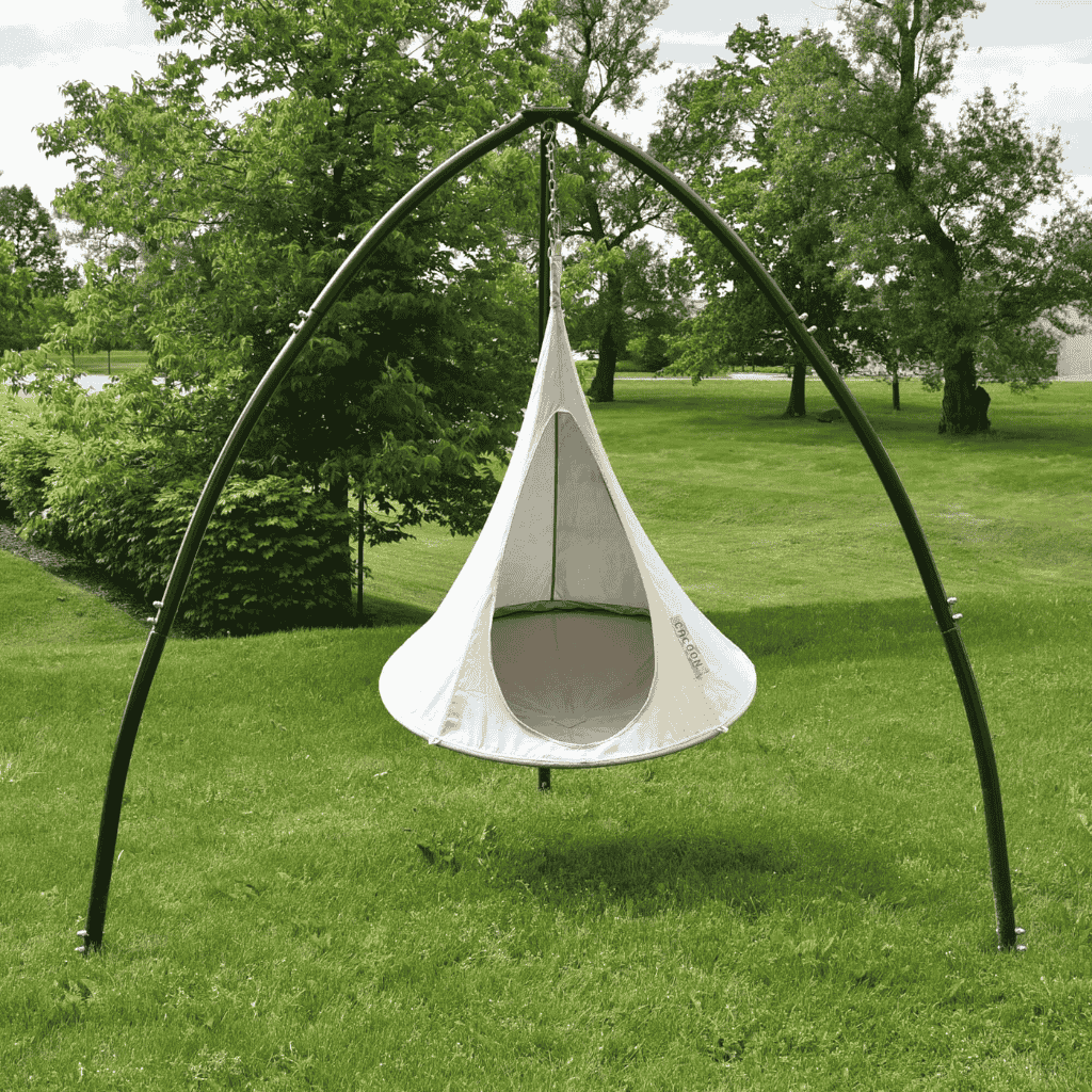 Lifestyle Photo of Kids Cacoon Pod Swing Natural White