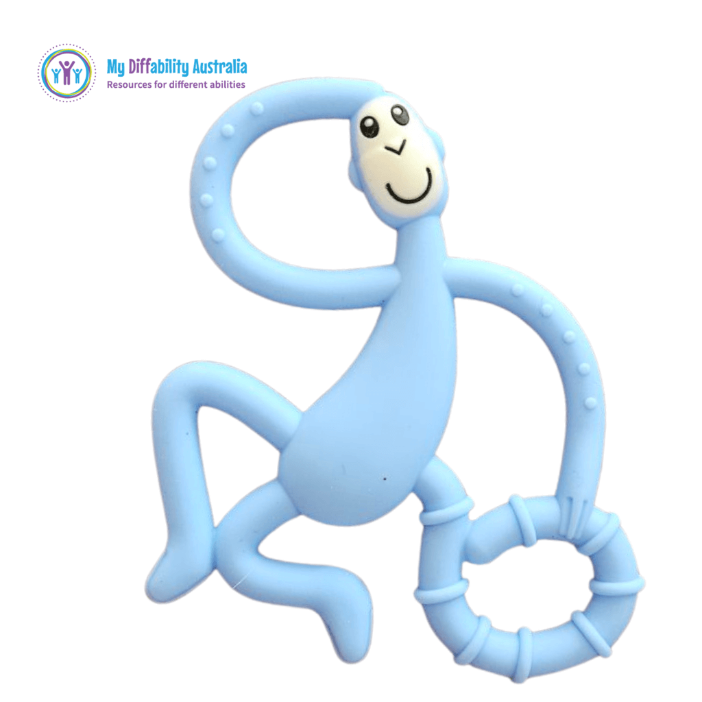Light Blue Monkey Teether