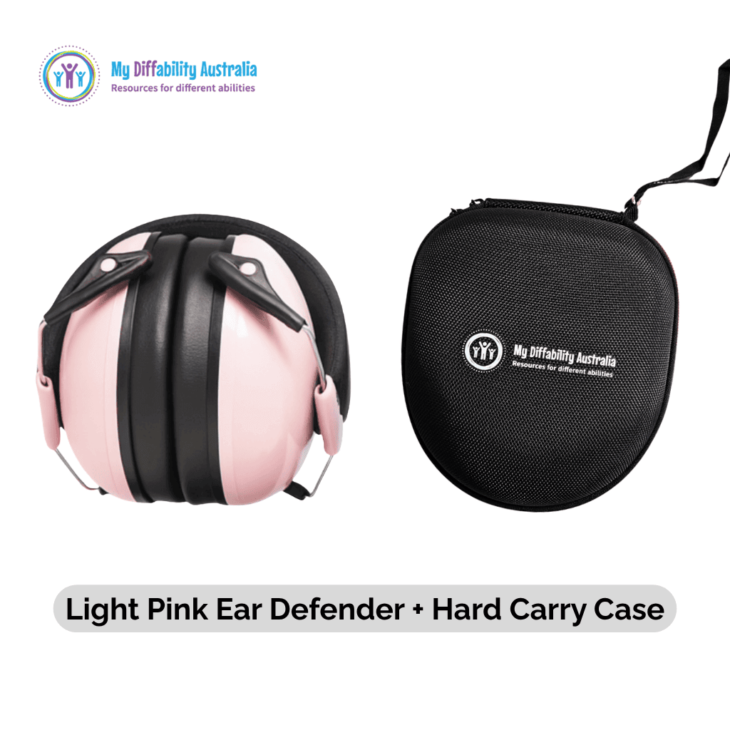 Light Pink Ear Defender Plus Hard Carry Case