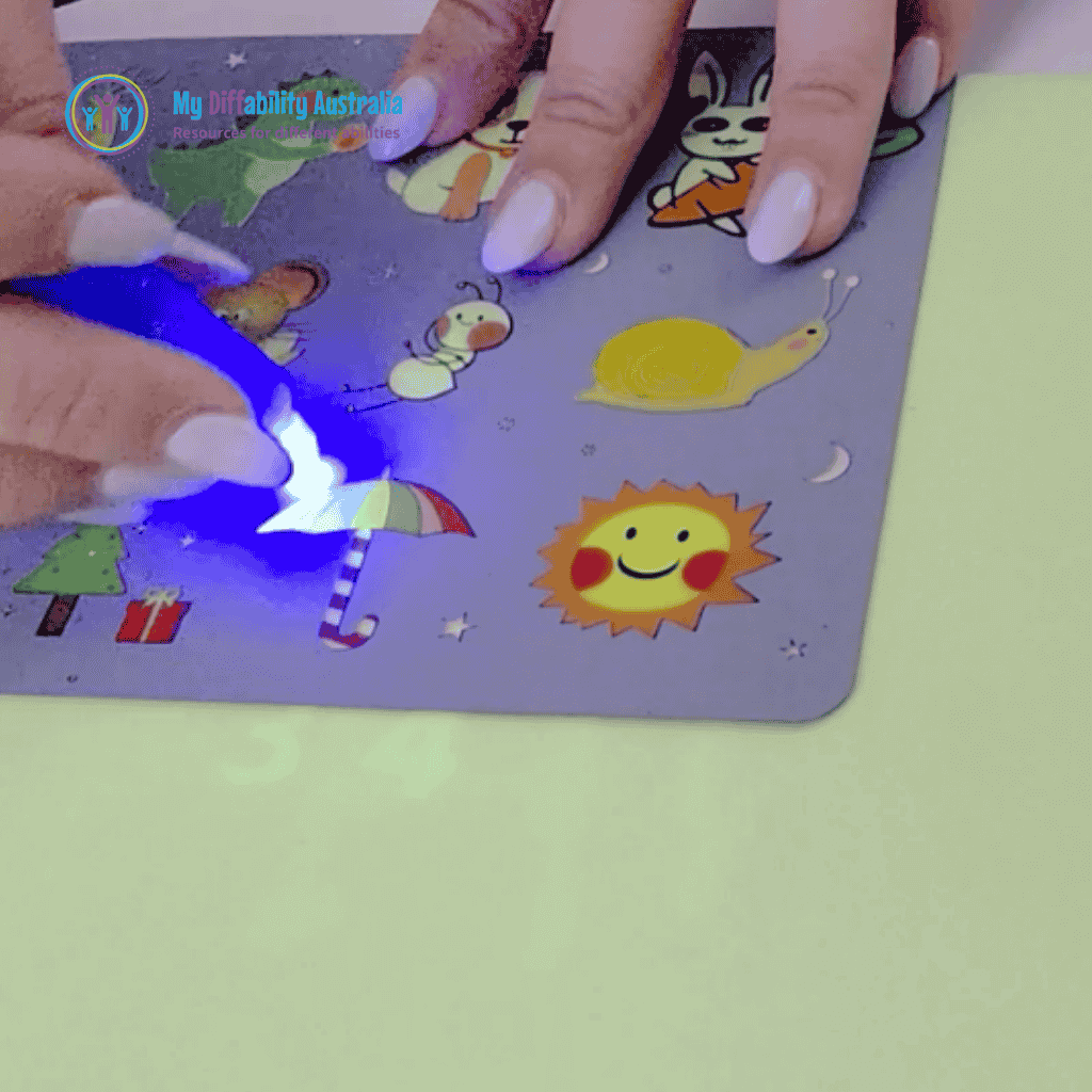 Light Up Drawing Board Being Used While Tracing