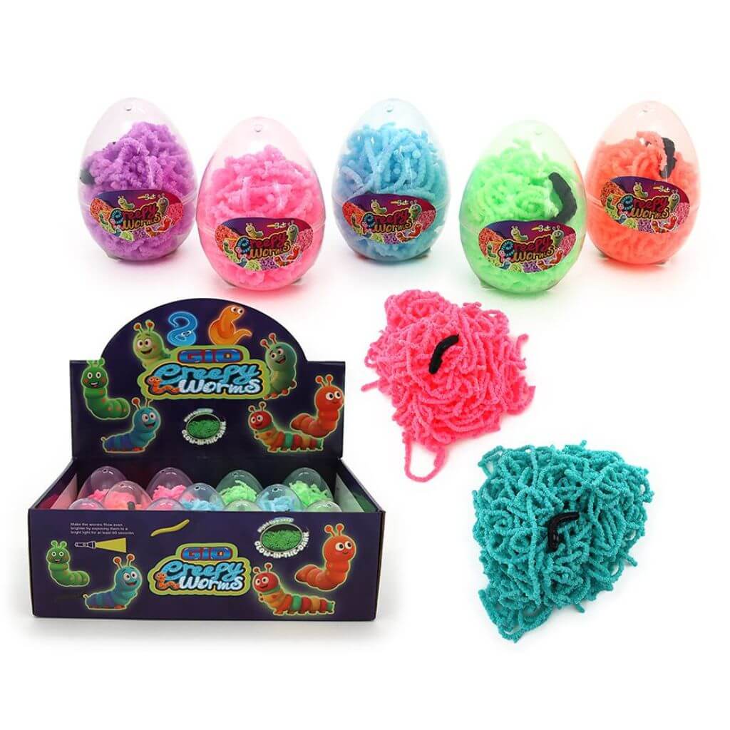 Magic Worms in Egg Glow in Dark