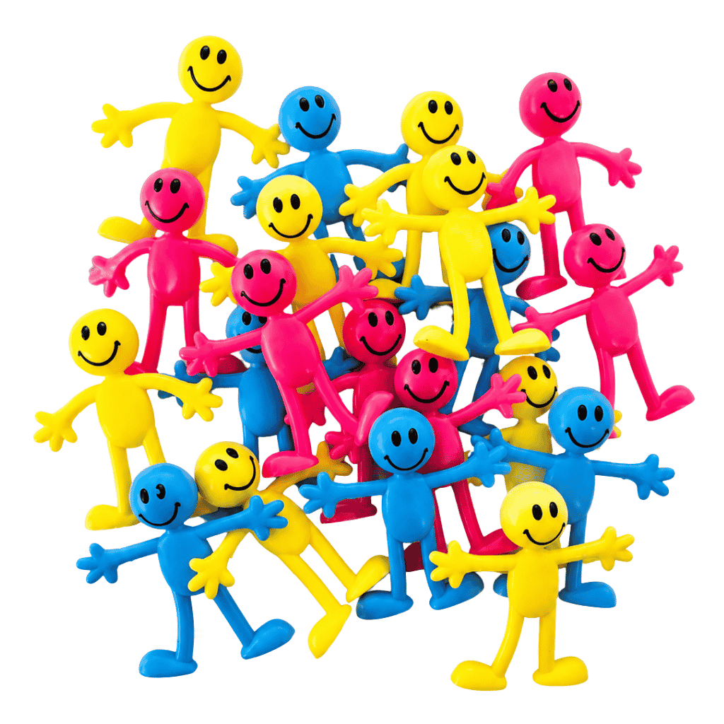 Mini Bendy Smiley Men 20 Pack