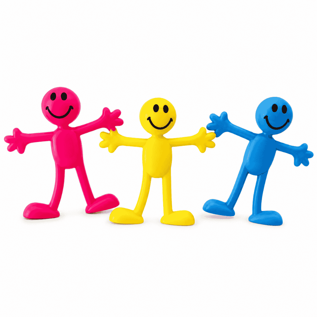 Mini Bendy Smiley Men