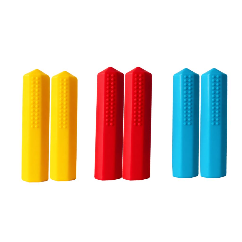 Pack of 6 Chewable Chunky Pencil Topper