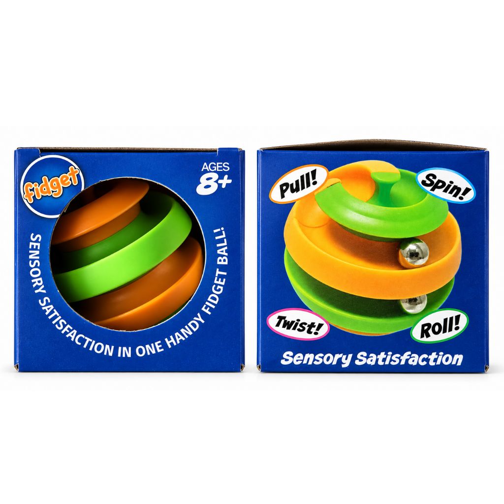 Packaging of Infinite Loop Fidget Ball