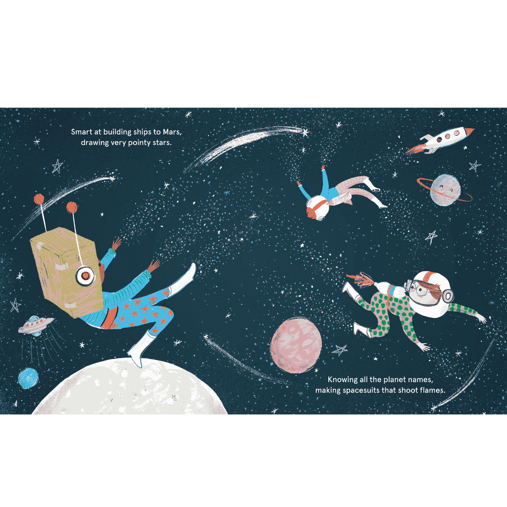 Part of the book showing galaxy