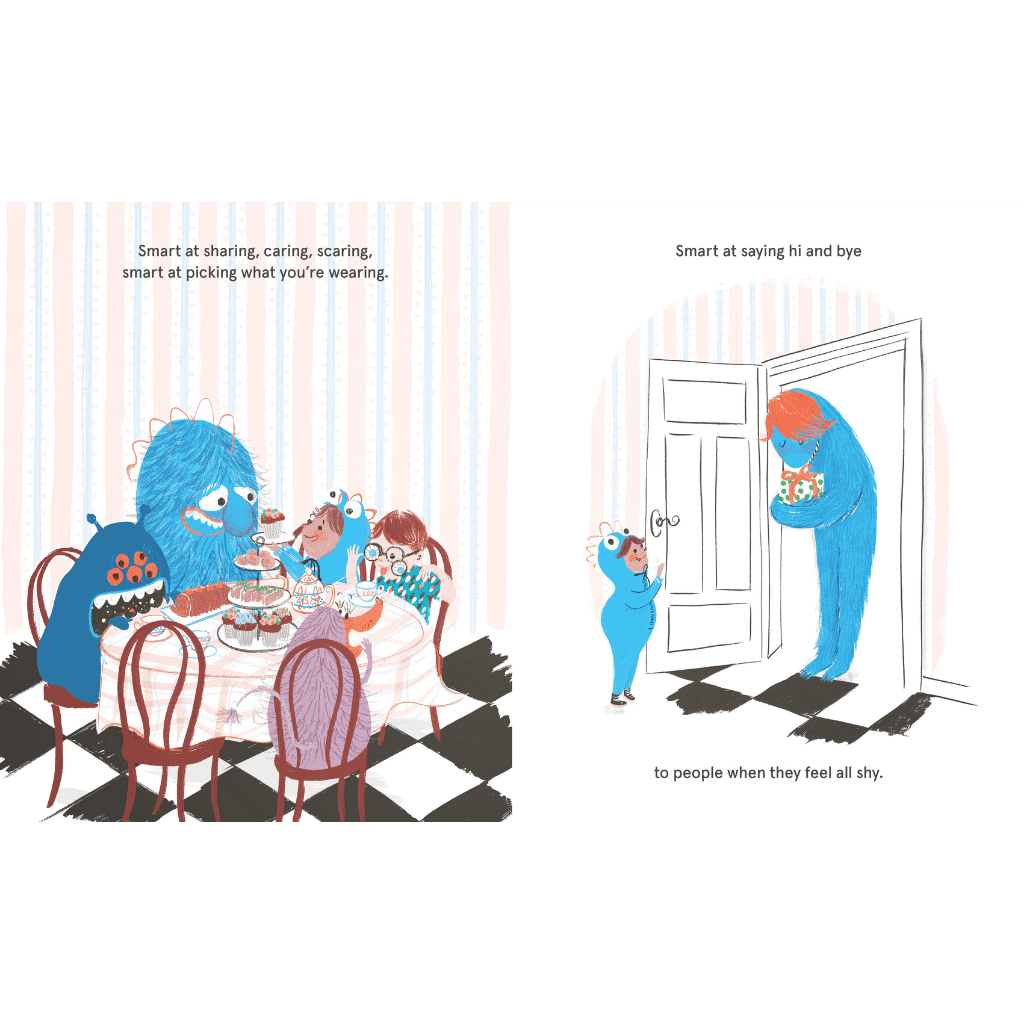 Part of the book showing smart at saying hi and bye