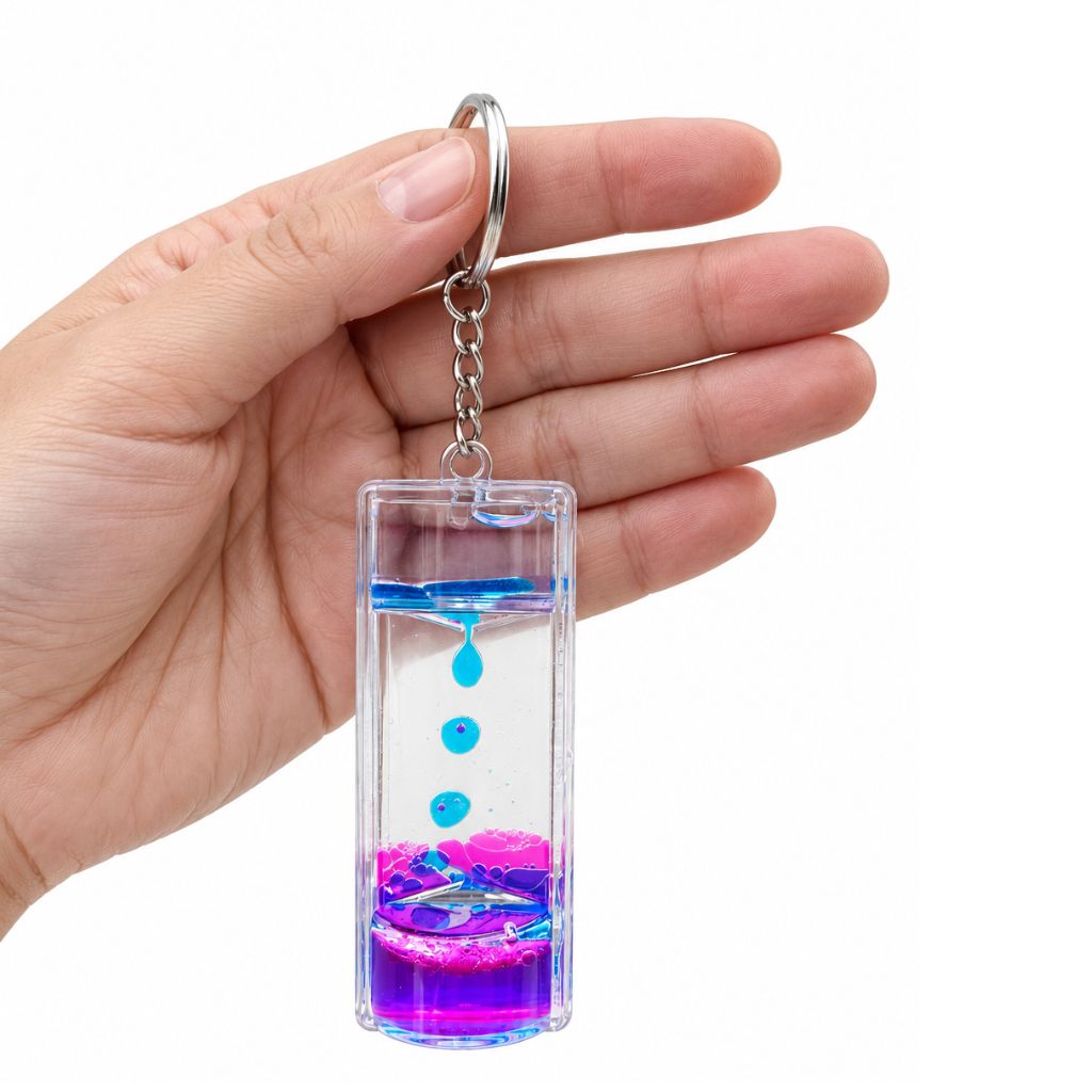 Liquid Motion Timer Keychain