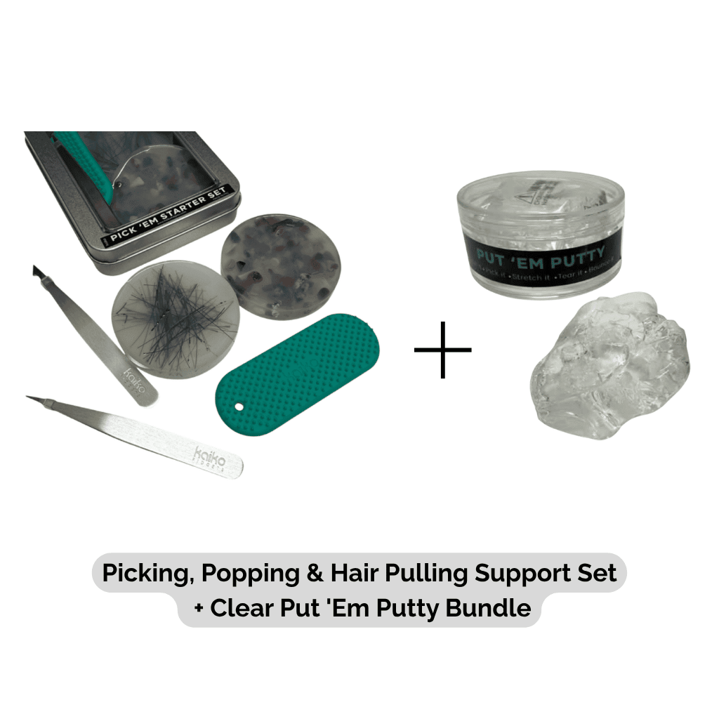 Picking Popping Hair Pulling Support Set Plus Clear Put Em Putty Bundle