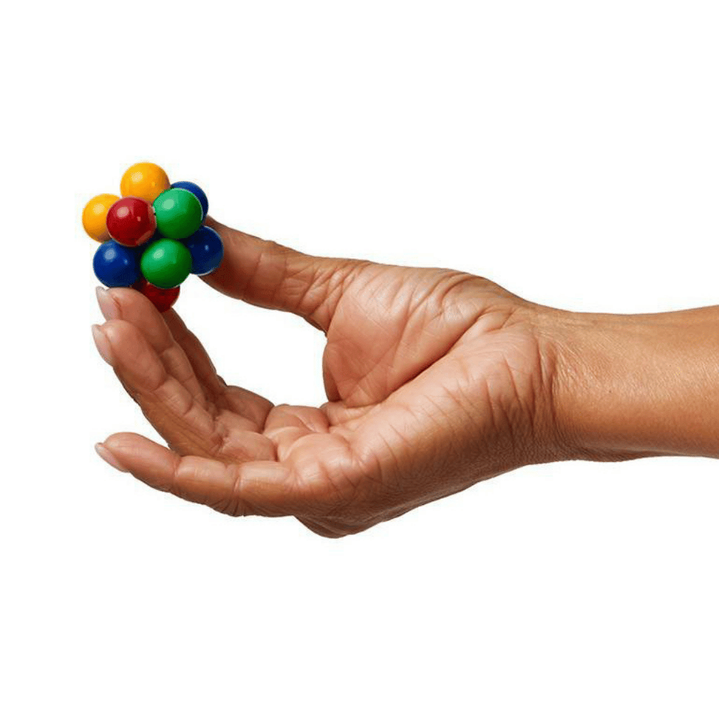 Pictue of hand holding Clusterz Fidget Toy