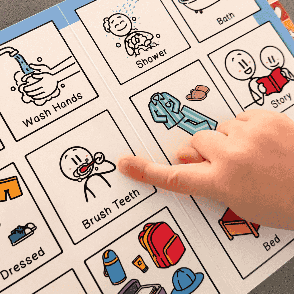 Picture Inside My Communication Showing A Kid Brushing Teeth