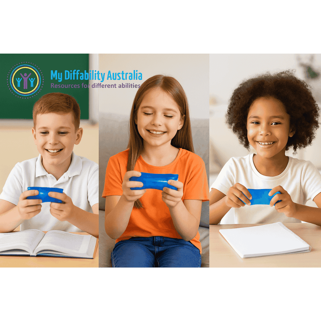 Picture Showing 3 Kids using Water Snake Fidget Toy