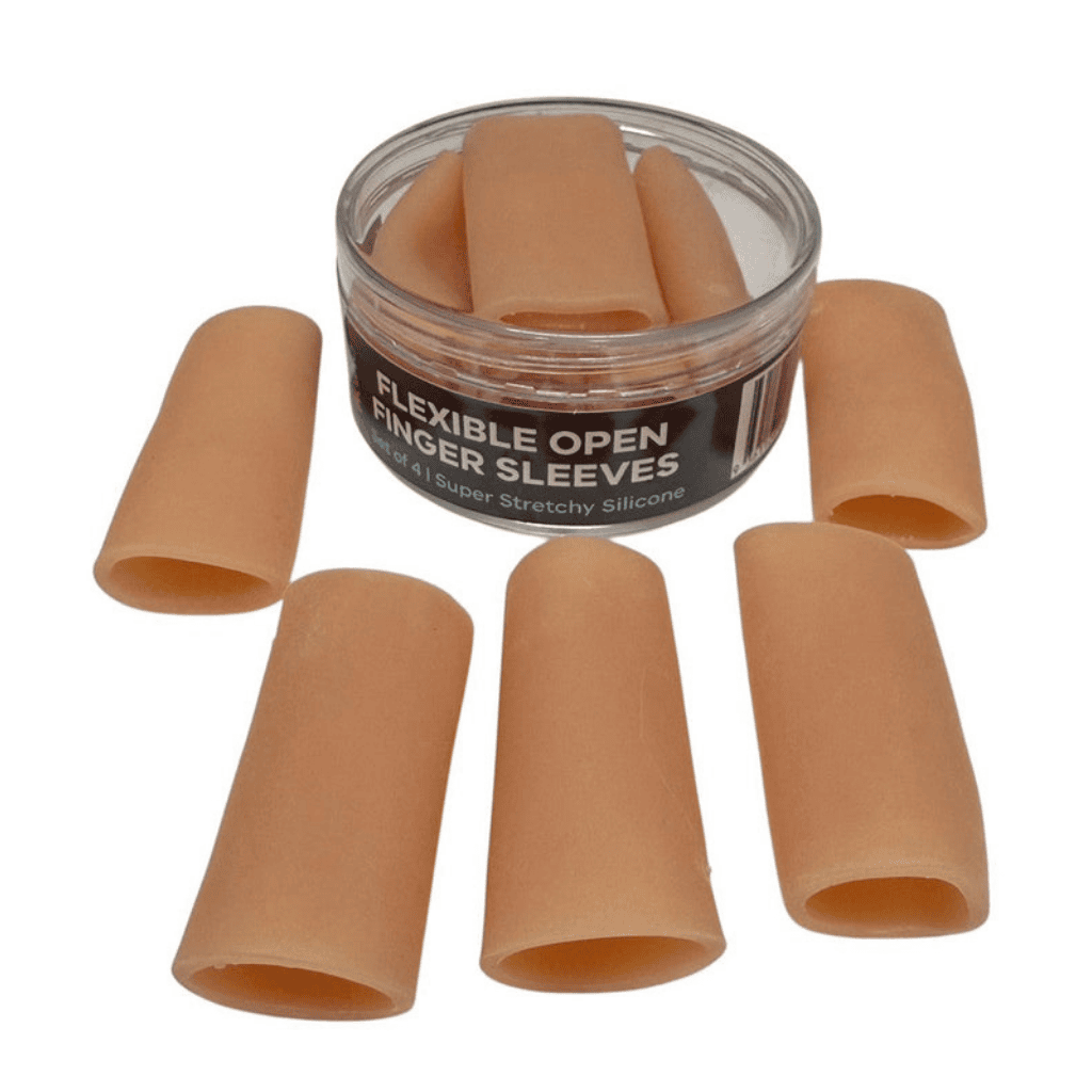 Picture Showing Flexible Open Finger Sleeves with its packaging