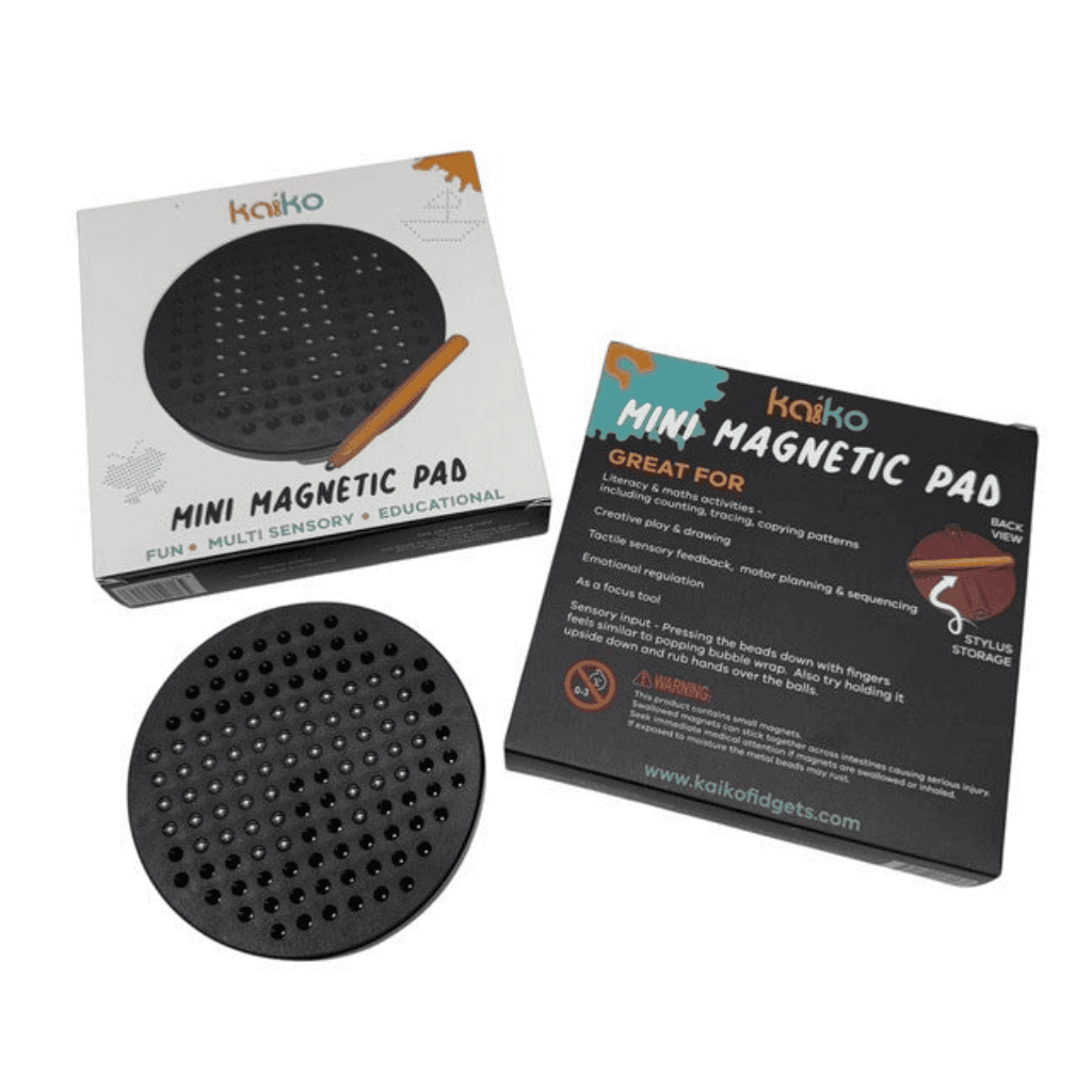 Picture Showing Front And Back Packaging of Mini Magnetic Pad Round