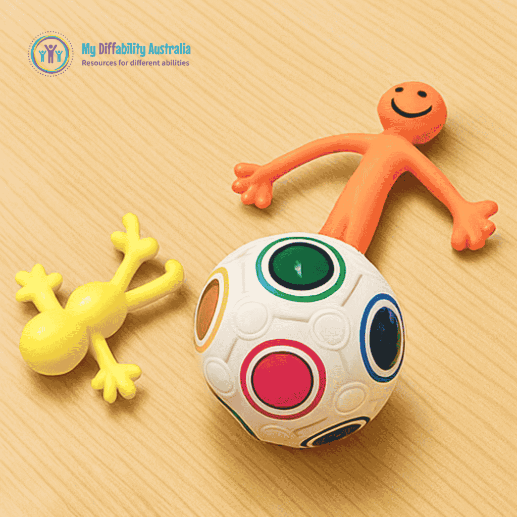 Picture Showing Magic Sphere Ball Puzzle Bendy Smiley Fidget and Mini Bendy Smiley Men