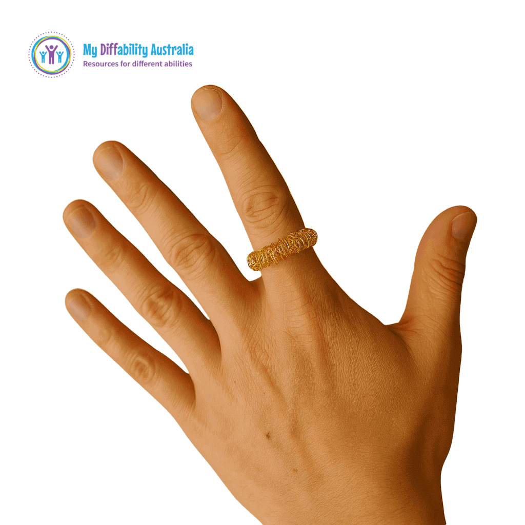 Picture Showing Ones Hand Wearing Spikey Ring Fidget