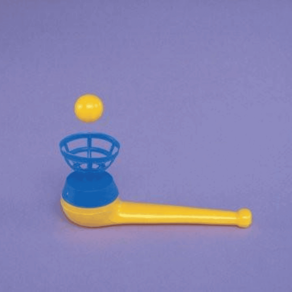 Picture of Magic Ball Blowing Pipe Light Purple Background