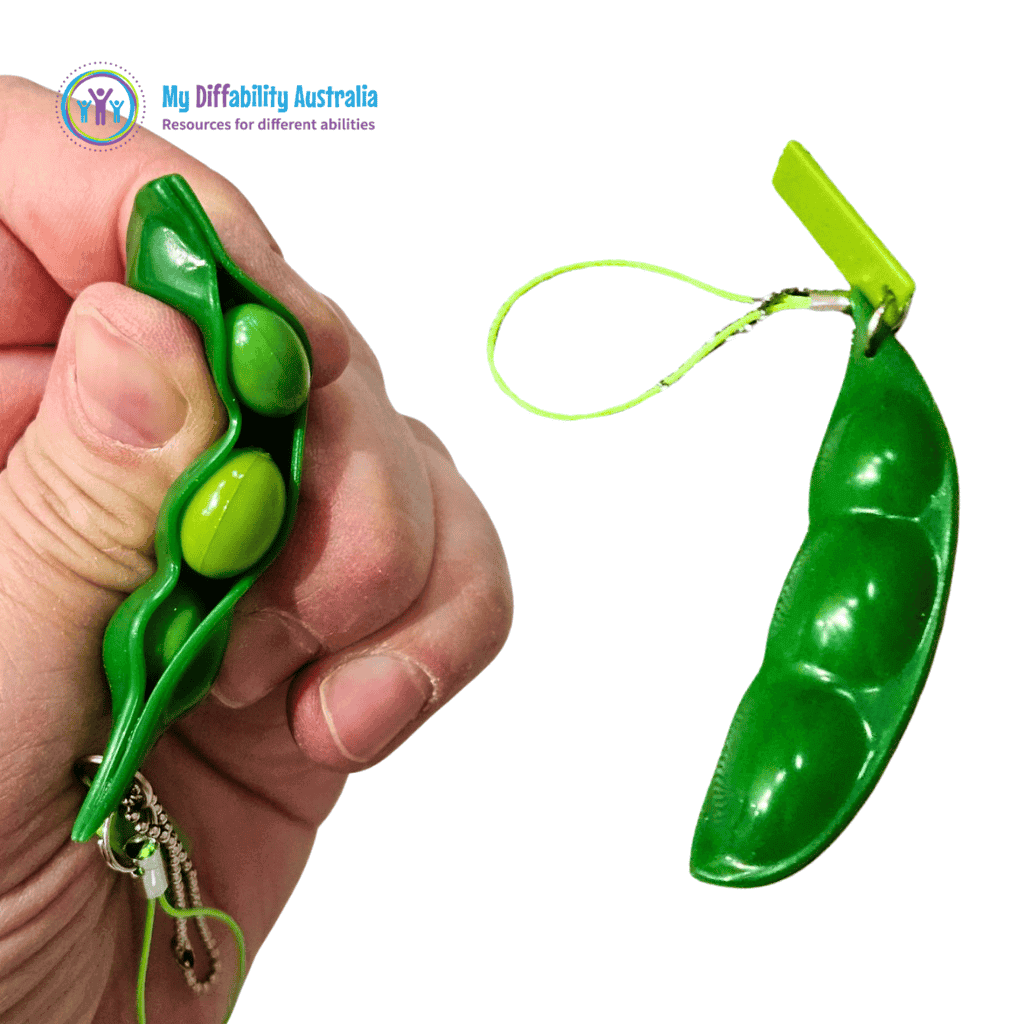 Picture of Peapod Fidget And of One Hand Holding It