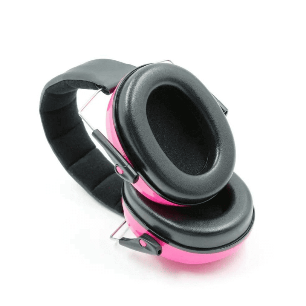 Picture of Pink Ear Defender Ear Muffs with black cushioned ear pads