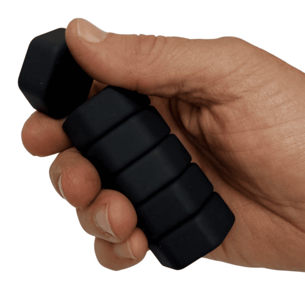 Picture of a hand holding black MagStak Hive Smooth