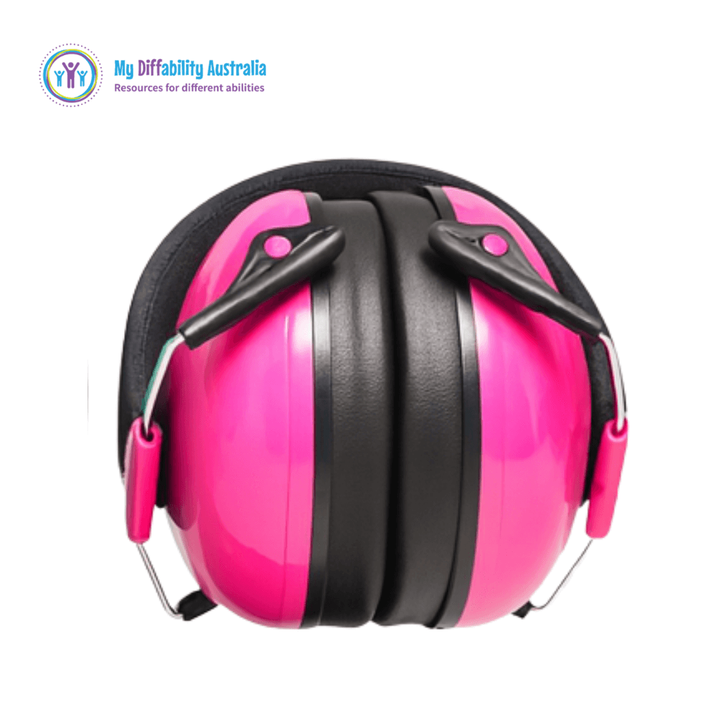 Pink Ear Defender Ear Muff Folded Inward