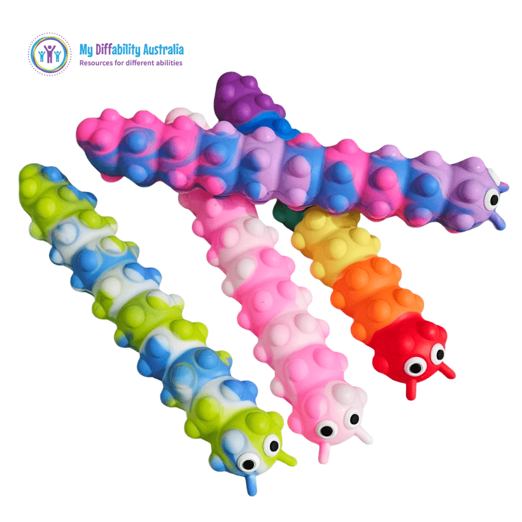 Pop It Suction Caterpillar Fidget Different Colours