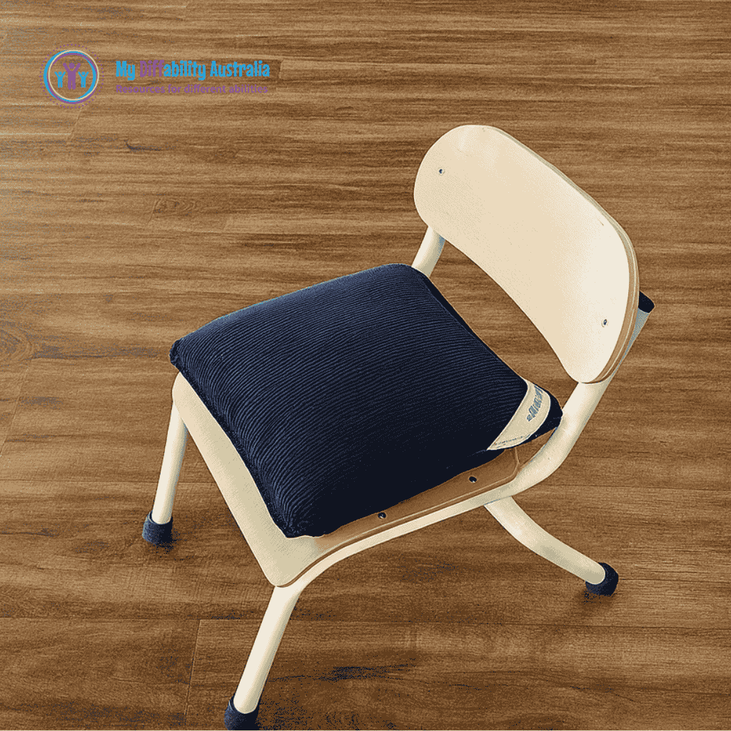 Pressure Activated Vibrating Cushion Placed on top of a chair