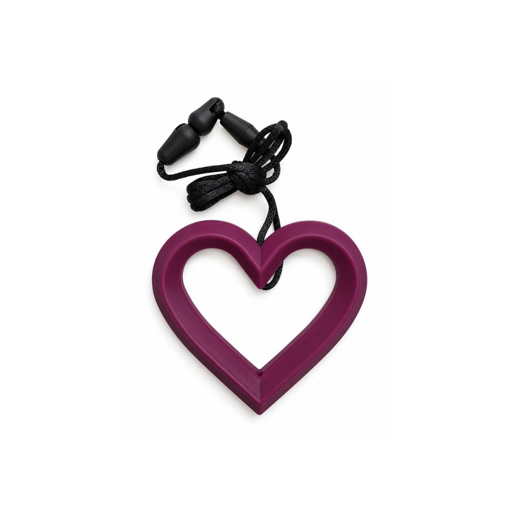 Red WineHeart Shaped Chewable Pendant