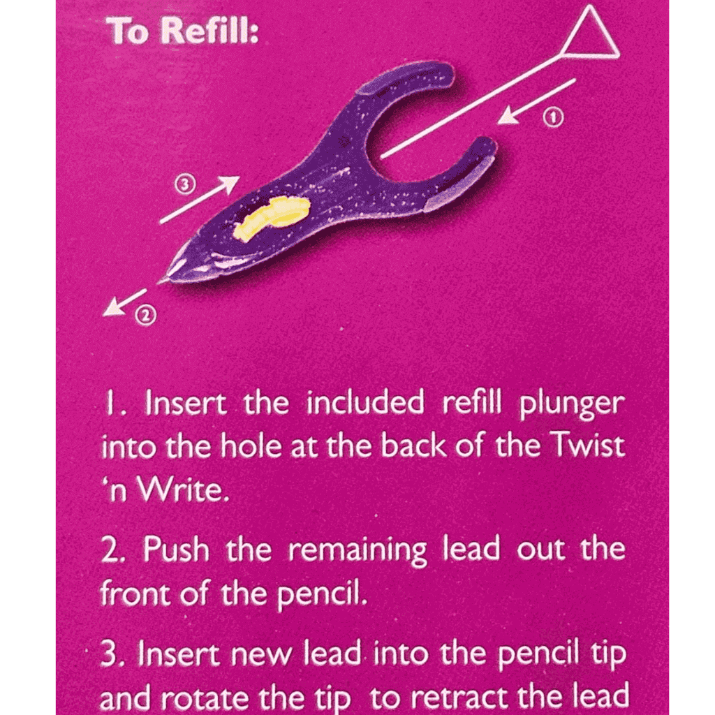 Refill Instruction for Twist Write Refills