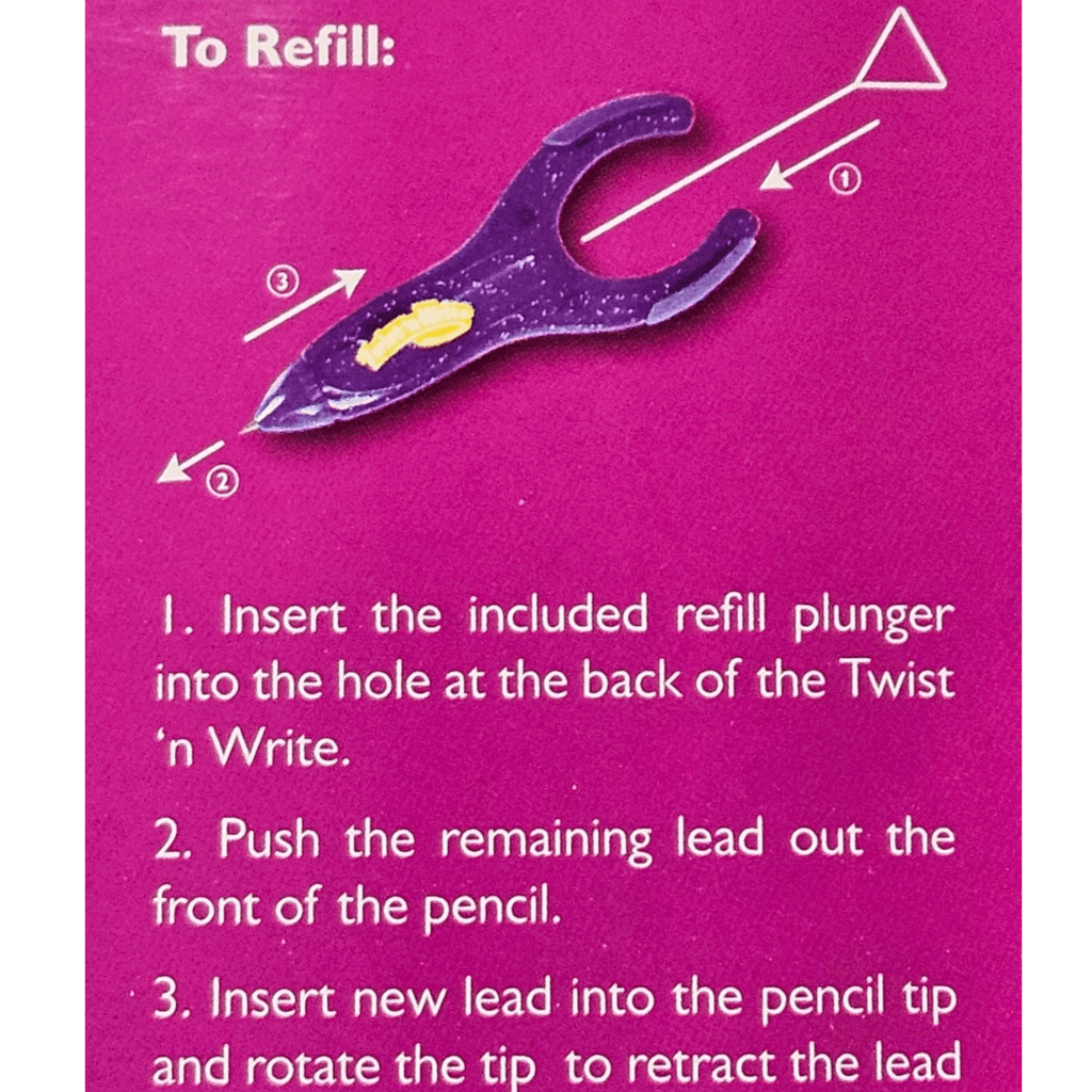 Refill Instruction for Twist n Write Pencil Refills