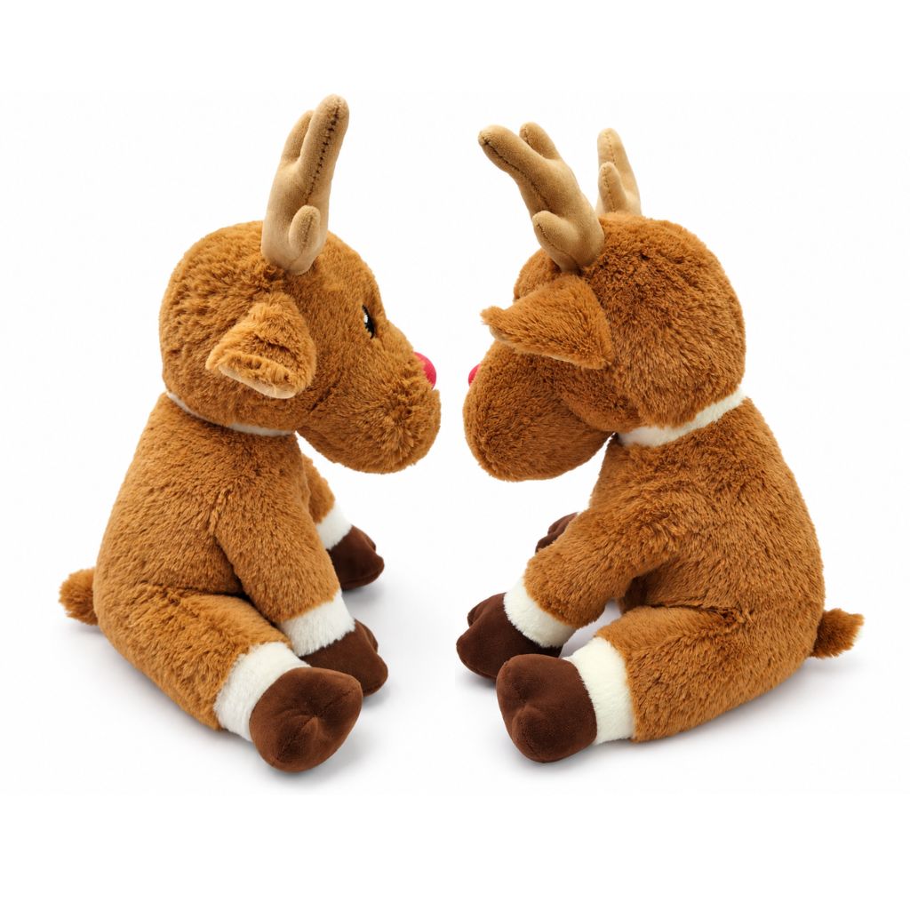 Reindeer Weighted Soft Toy Side View