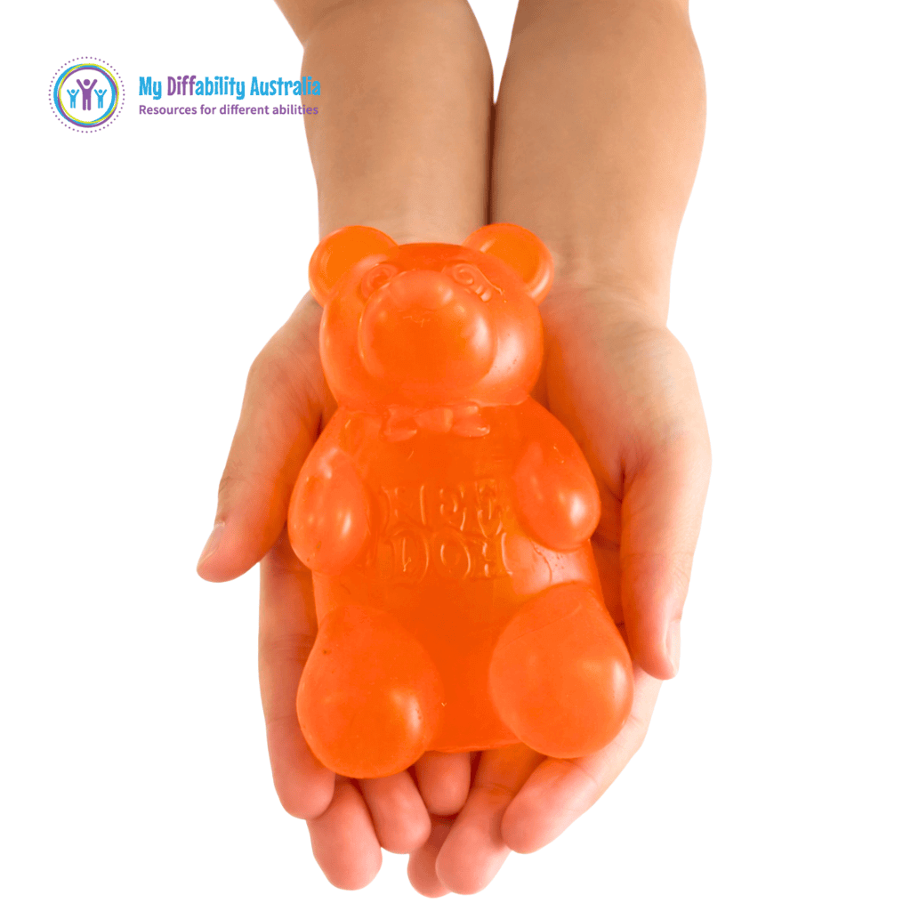 Schylling Gummy Bear Nee Doh Placed In a hands palm