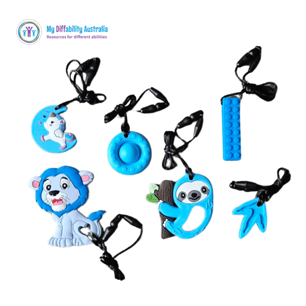 Sensory Chew Variety Pack Set of 6 Blue Chewy Tools