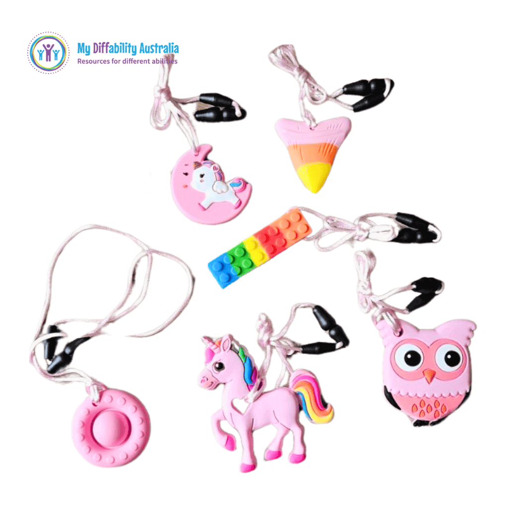 Sensory Chew Variety Pack Set of 6 Pink Chewy Tools